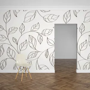 Dainty Leaves Mural Wallpaper