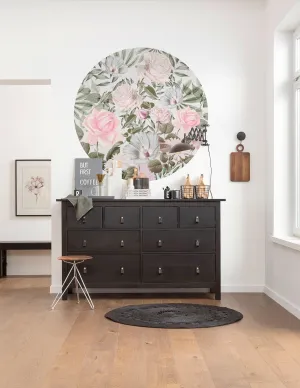 Daphne Floral Circle Wallpaper (Self-Adhesive)