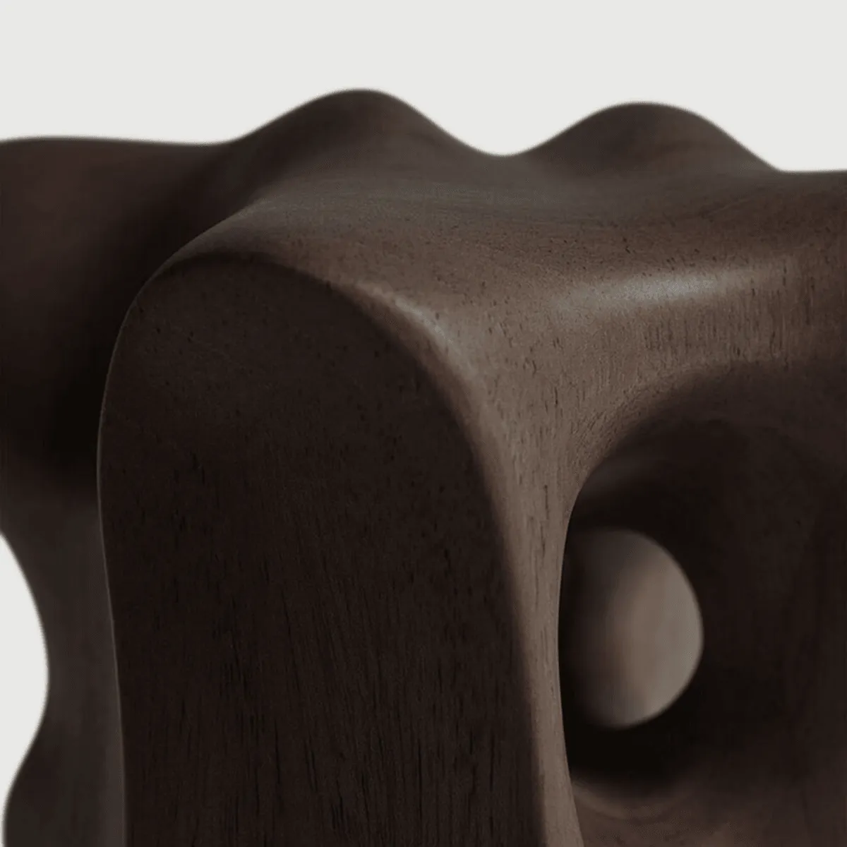 Dark Brown Mahogany Organic Sculpture