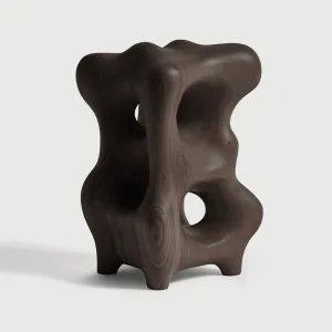 Dark Brown Mahogany Organic Sculpture