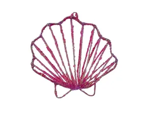 Dark Pink Shell Ornament - 6"