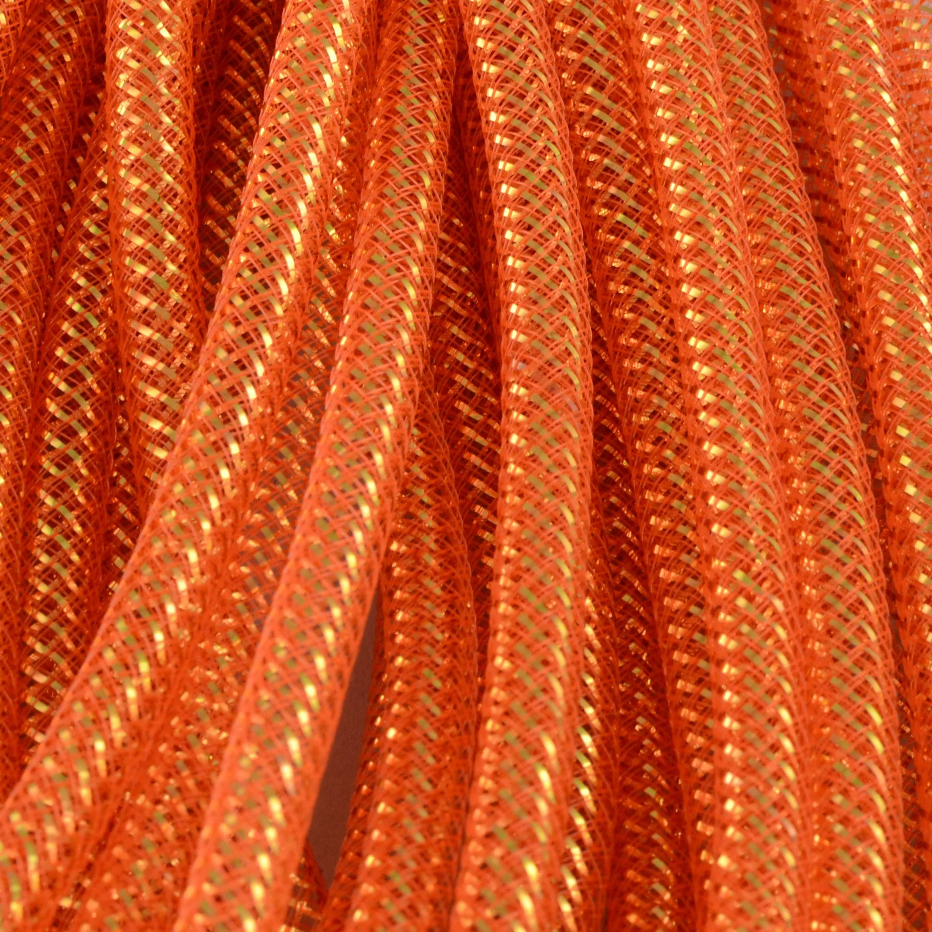 Deco Flex Tubing Ribbon: Metallic Orange (30 Yards)