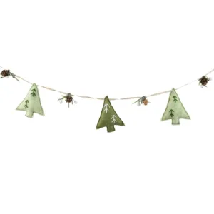 Decoris Felt Trees & Pinecones Garland
