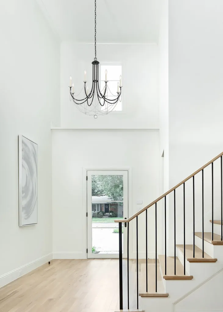 Delilah 8 Light Matte Black Chandelier
