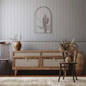 Desert Arch Metal Wall Art Decor Midwest Bohemian Decor Indoor Outdoor, Modern Eclectic Steel Artwork