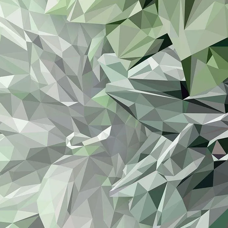 Emerald Flowers Mural Wallpaper