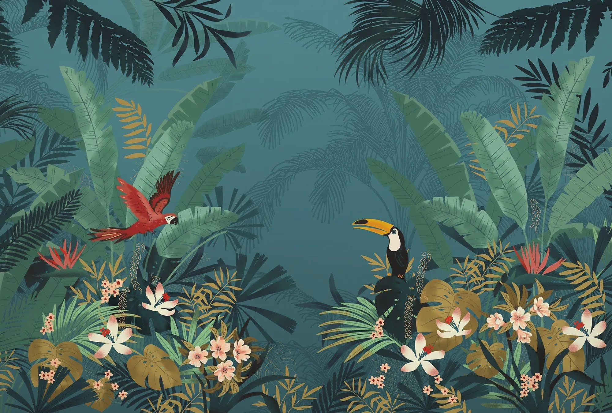 Enchanted Jungle Mural Wallpaper