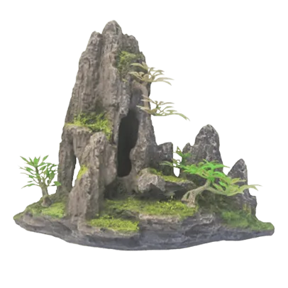 Fish Gear Rock Hill Aquarium Ornament