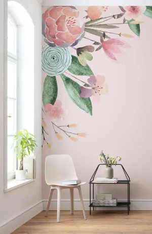 Fleur Bisou Mural Wallpaper