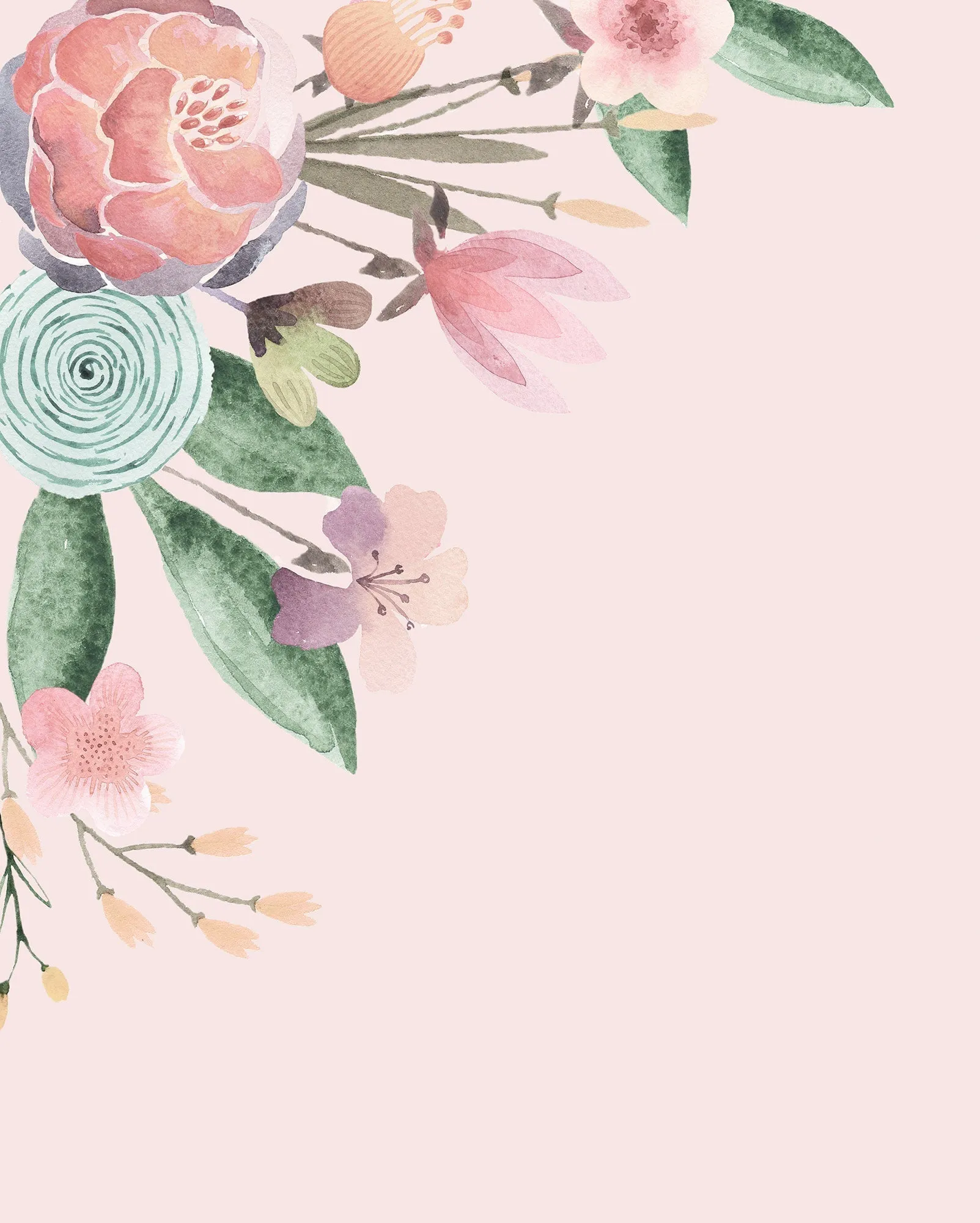 Fleur Bisou Mural Wallpaper