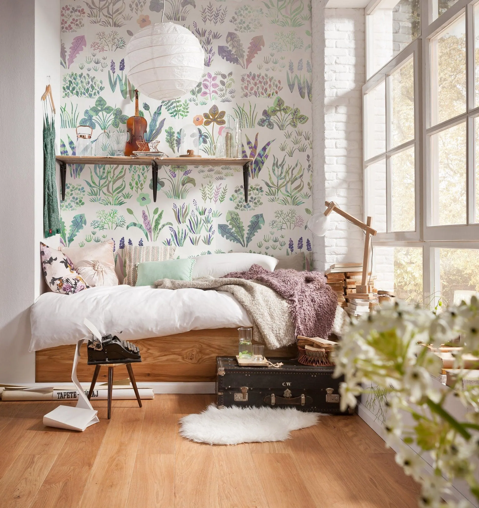 Flower Farm Mural Wallpaper