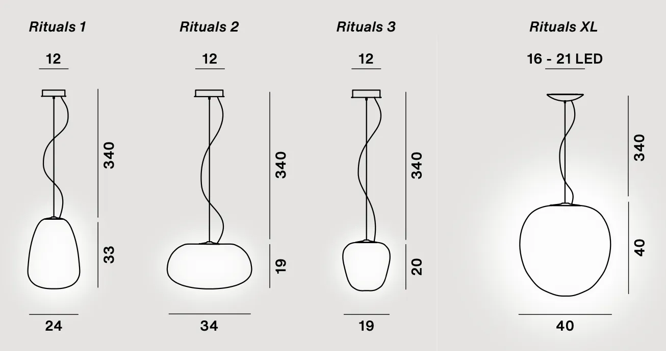 Foscarini Rituals XL White Suspension Pendant - ID 5030