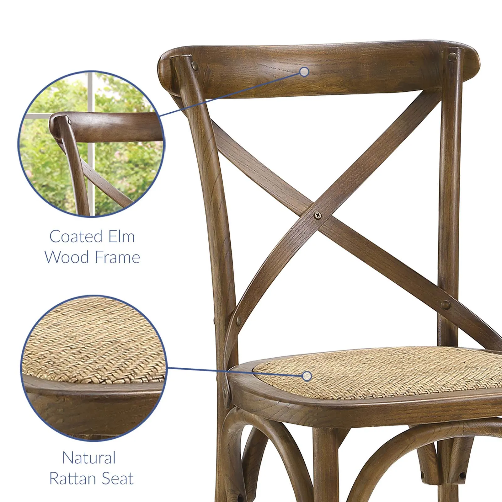 Gear Dining Side Chair Walnut EEI-1541-WAL