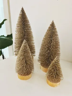 Glitter Sisal Bottle Brush Tree