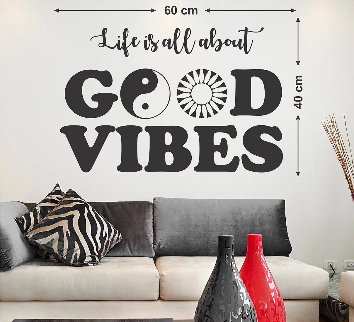Good Vibes, Wall Sticker PVC Vinyl (30 X 40)