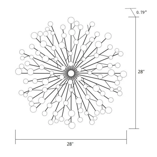 Handmade Iron Sunburst Wall Decor