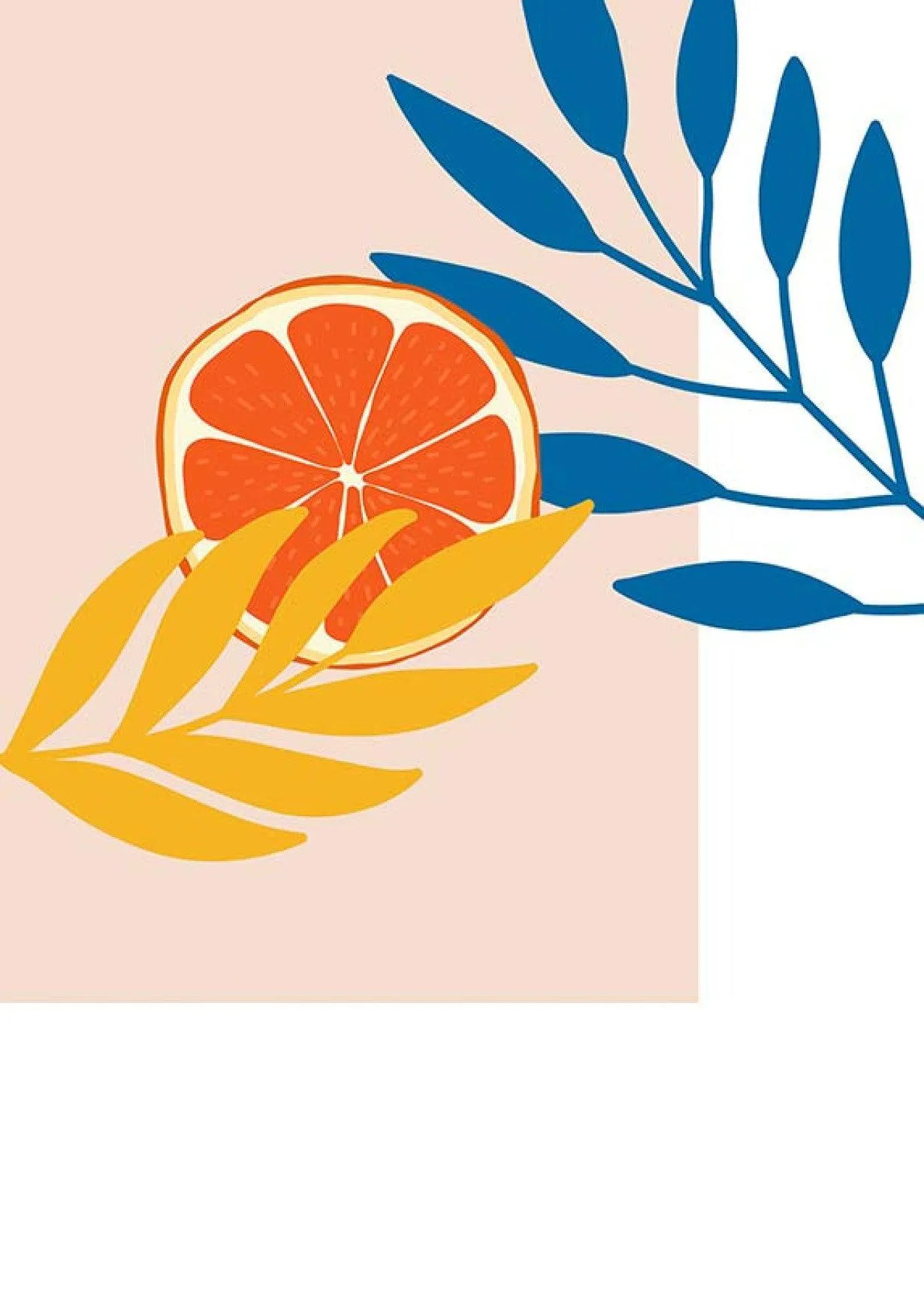 Illustration Drooping Leaves Art Poster