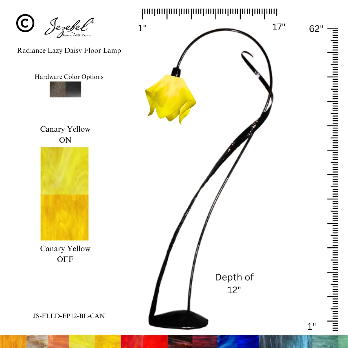 Jezebel® Flame Lazy Daisy Floor Lamp