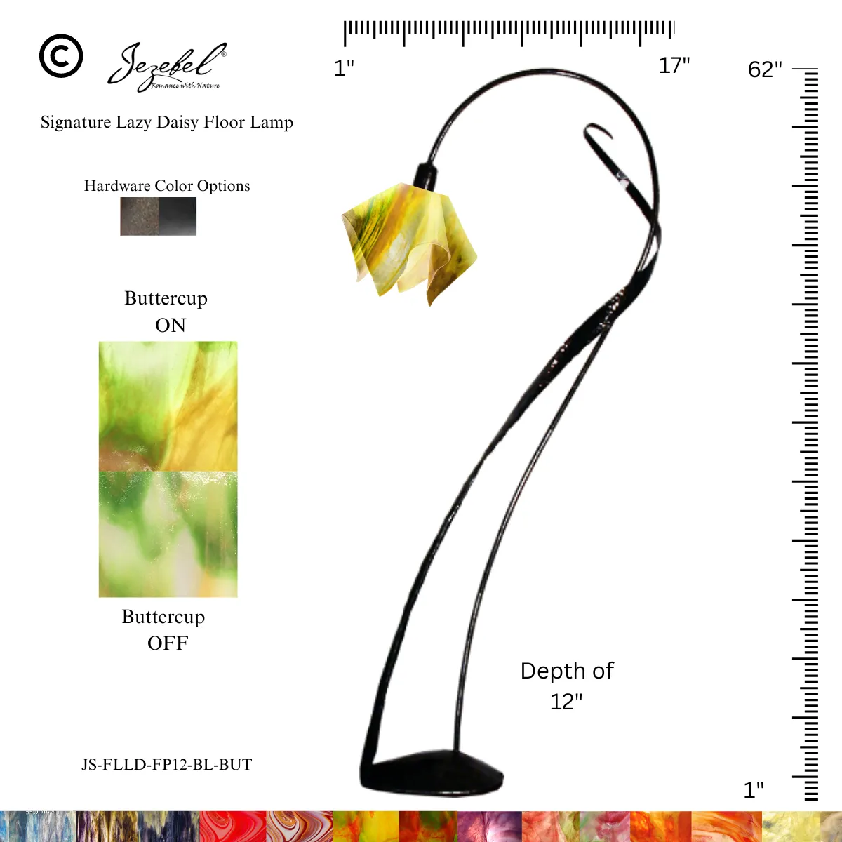 Jezebel® Flame Lazy Daisy Floor Lamp