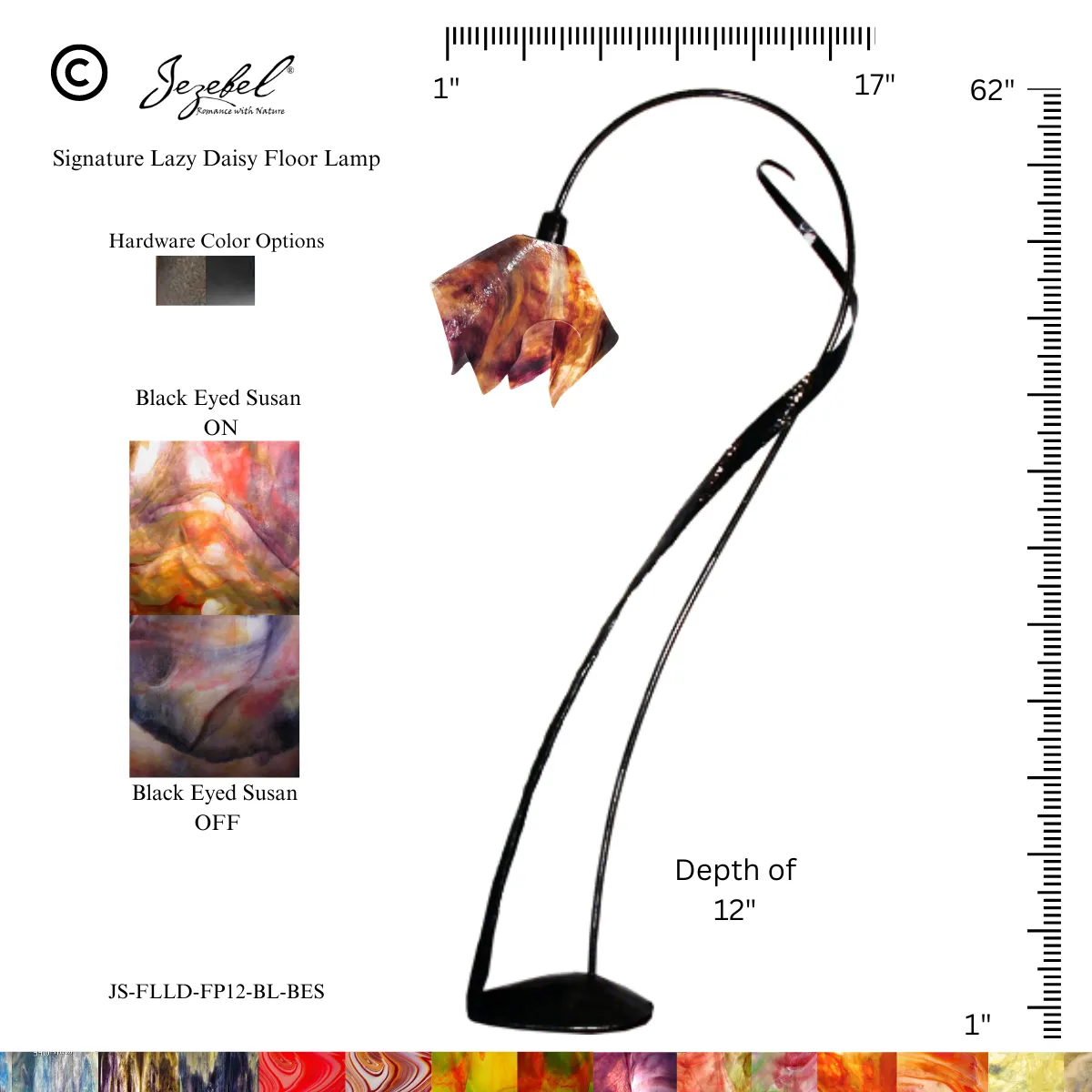 Jezebel® Flame Lazy Daisy Floor Lamp