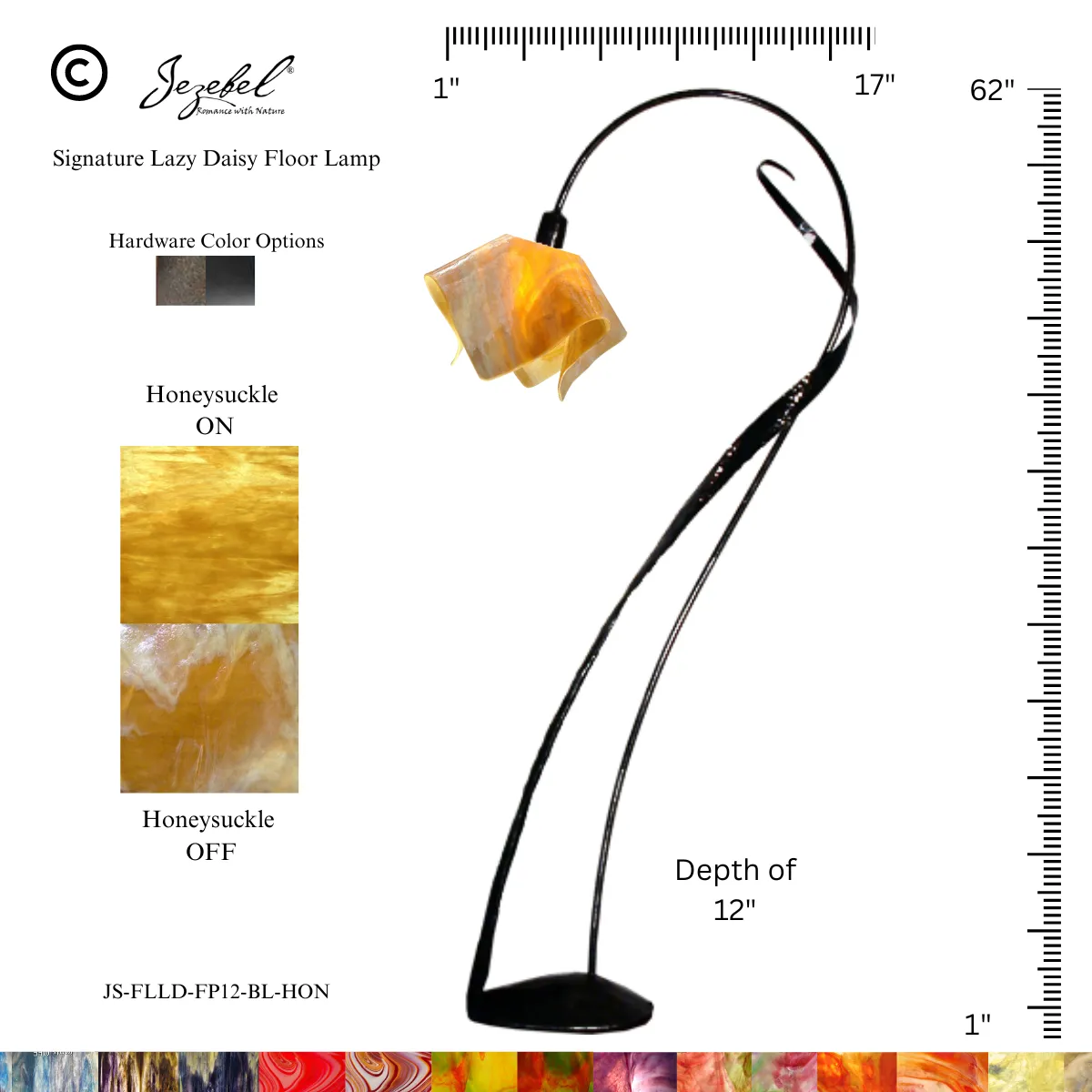 Jezebel® Flame Lazy Daisy Floor Lamp