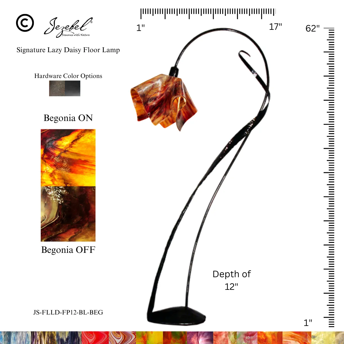 Jezebel® Flame Lazy Daisy Floor Lamp