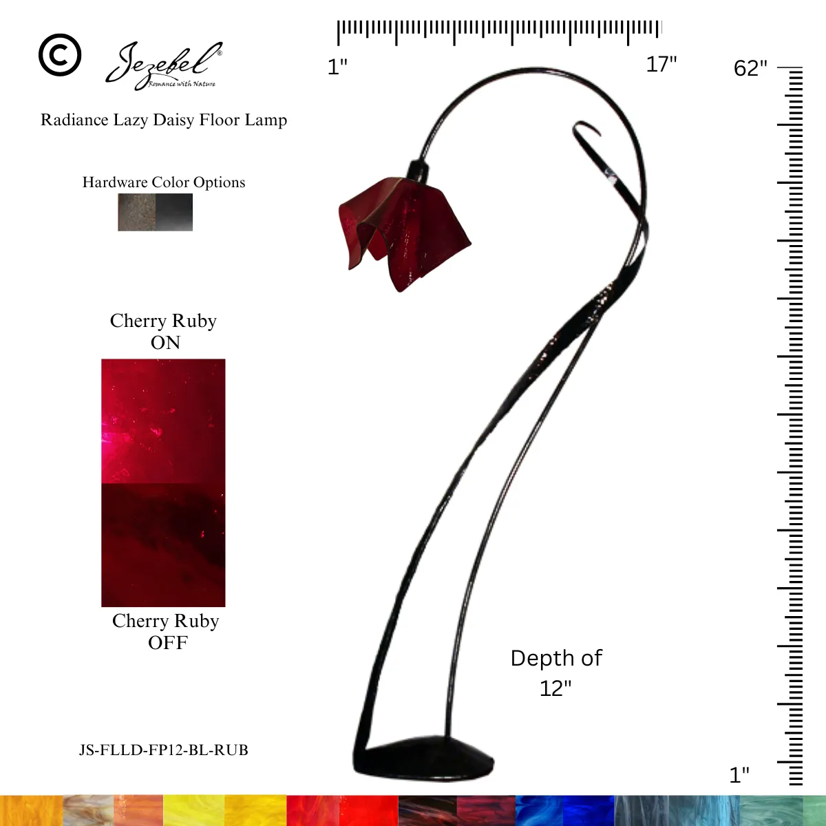Jezebel® Flame Lazy Daisy Floor Lamp