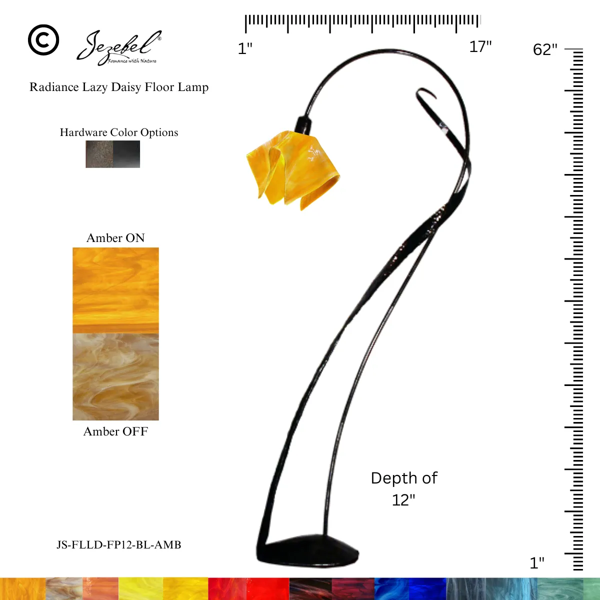 Jezebel® Flame Lazy Daisy Floor Lamp