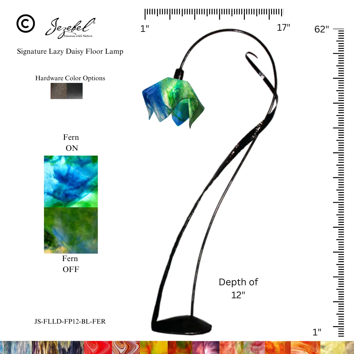 Jezebel® Flame Lazy Daisy Floor Lamp