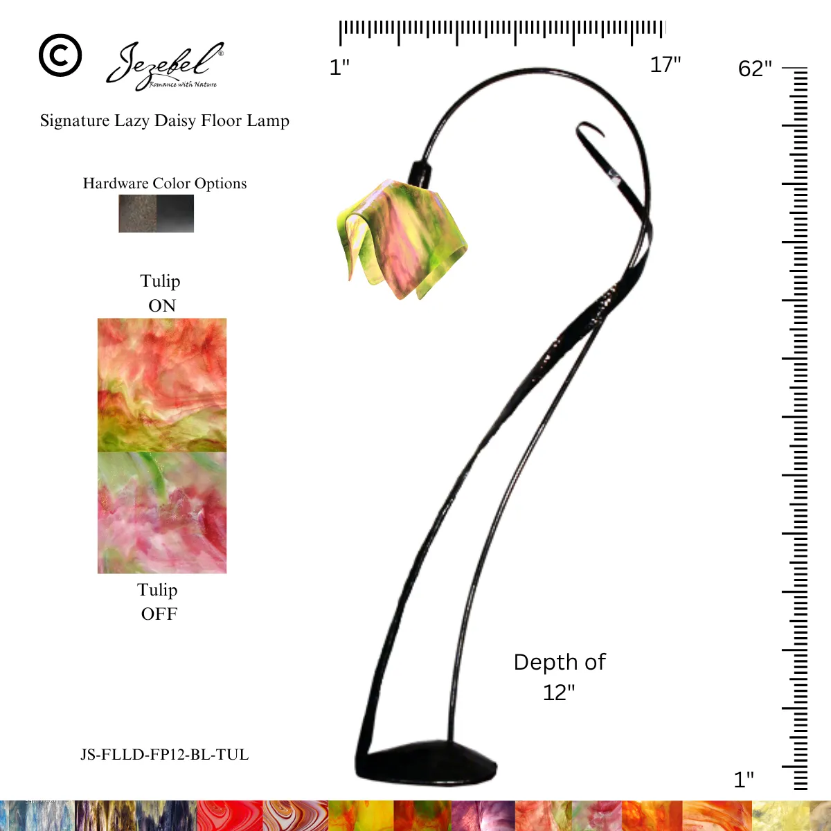 Jezebel® Flame Lazy Daisy Floor Lamp