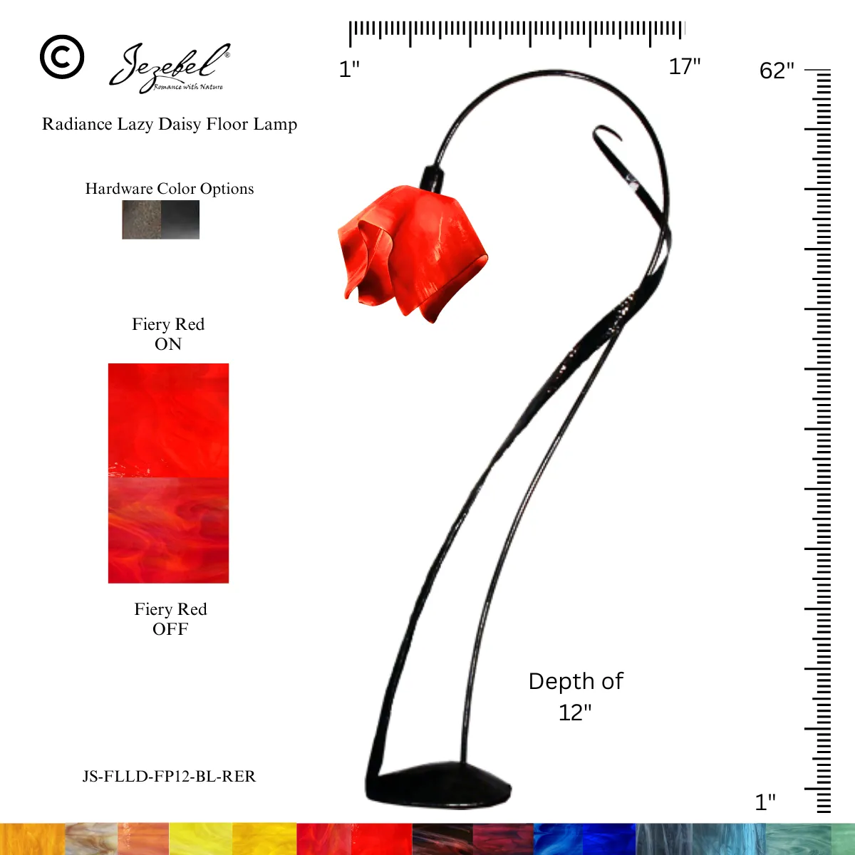 Jezebel® Flame Lazy Daisy Floor Lamp