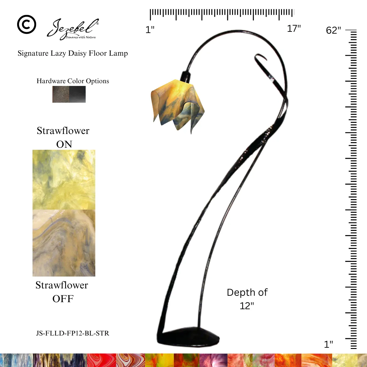 Jezebel® Flame Lazy Daisy Floor Lamp