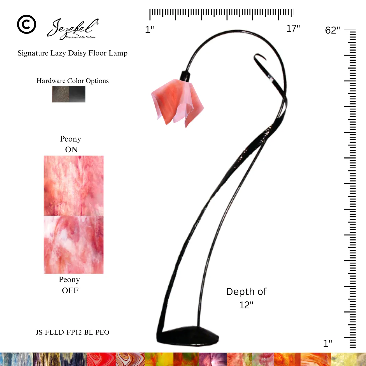 Jezebel® Flame Lazy Daisy Floor Lamp