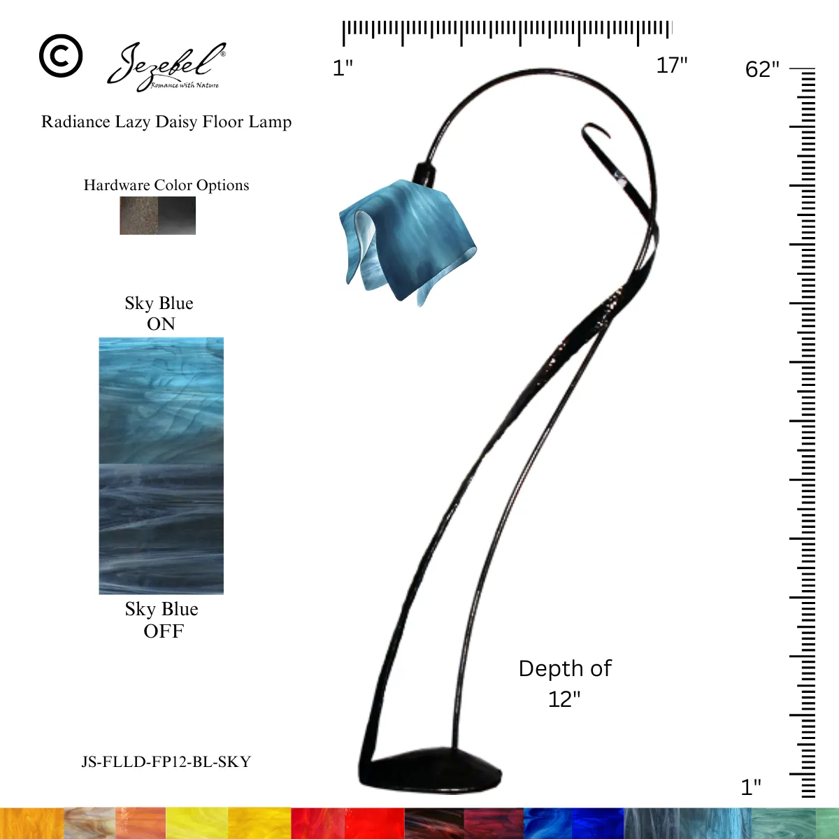 Jezebel® Flame Lazy Daisy Floor Lamp