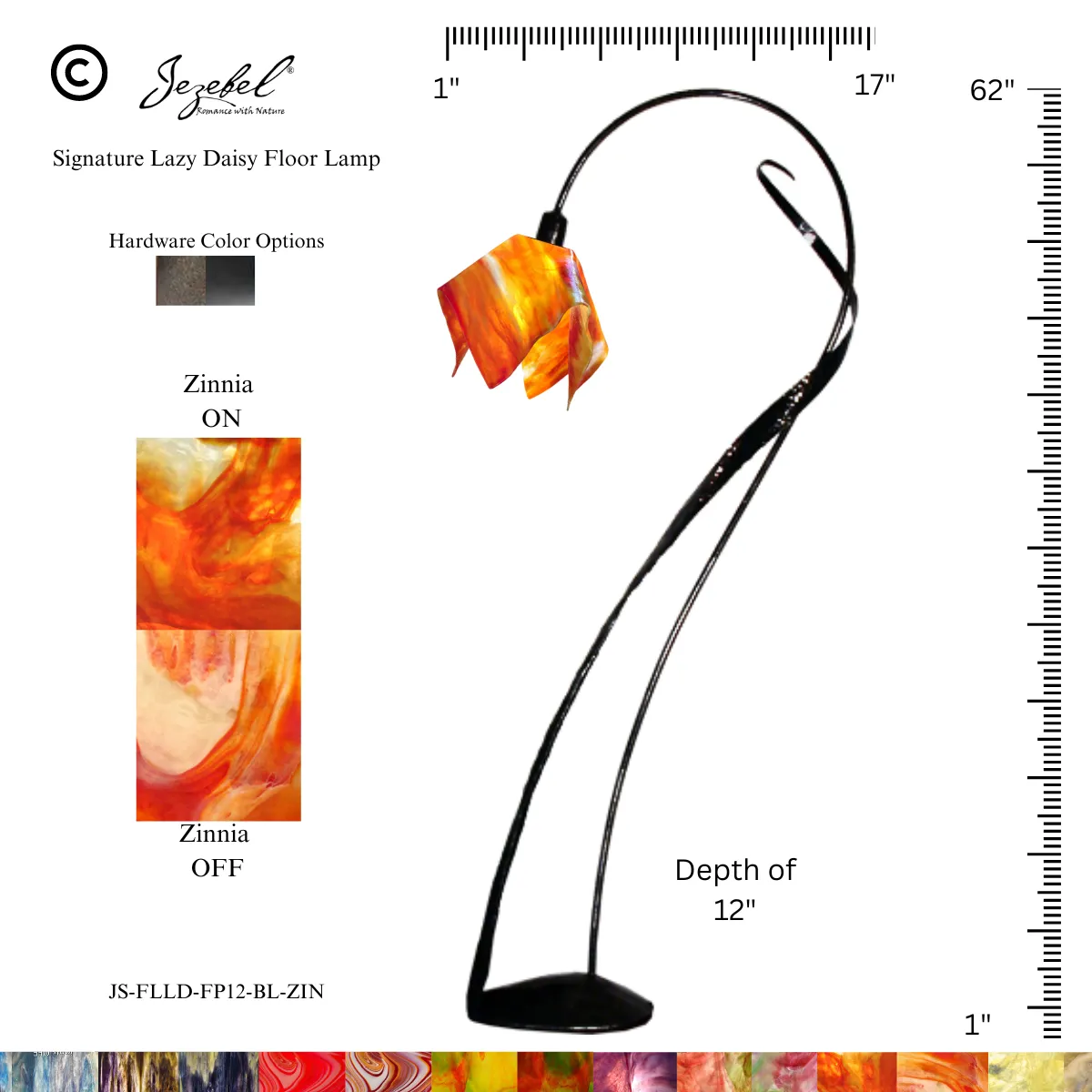Jezebel® Flame Lazy Daisy Floor Lamp