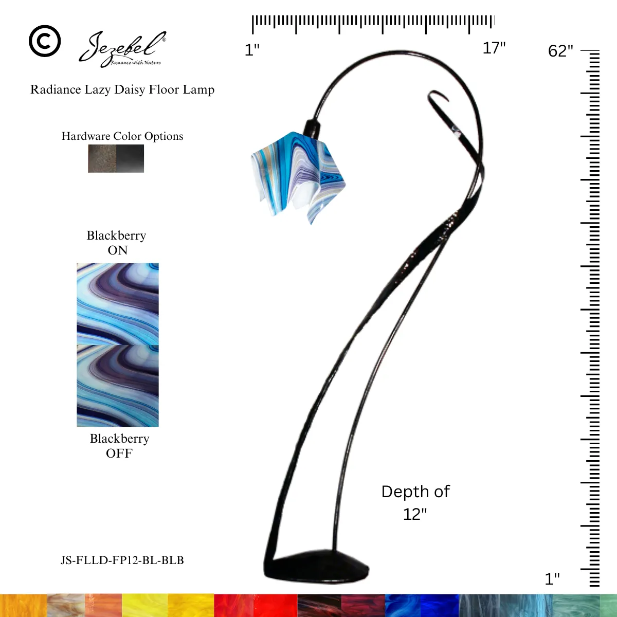 Jezebel® Flame Lazy Daisy Floor Lamp