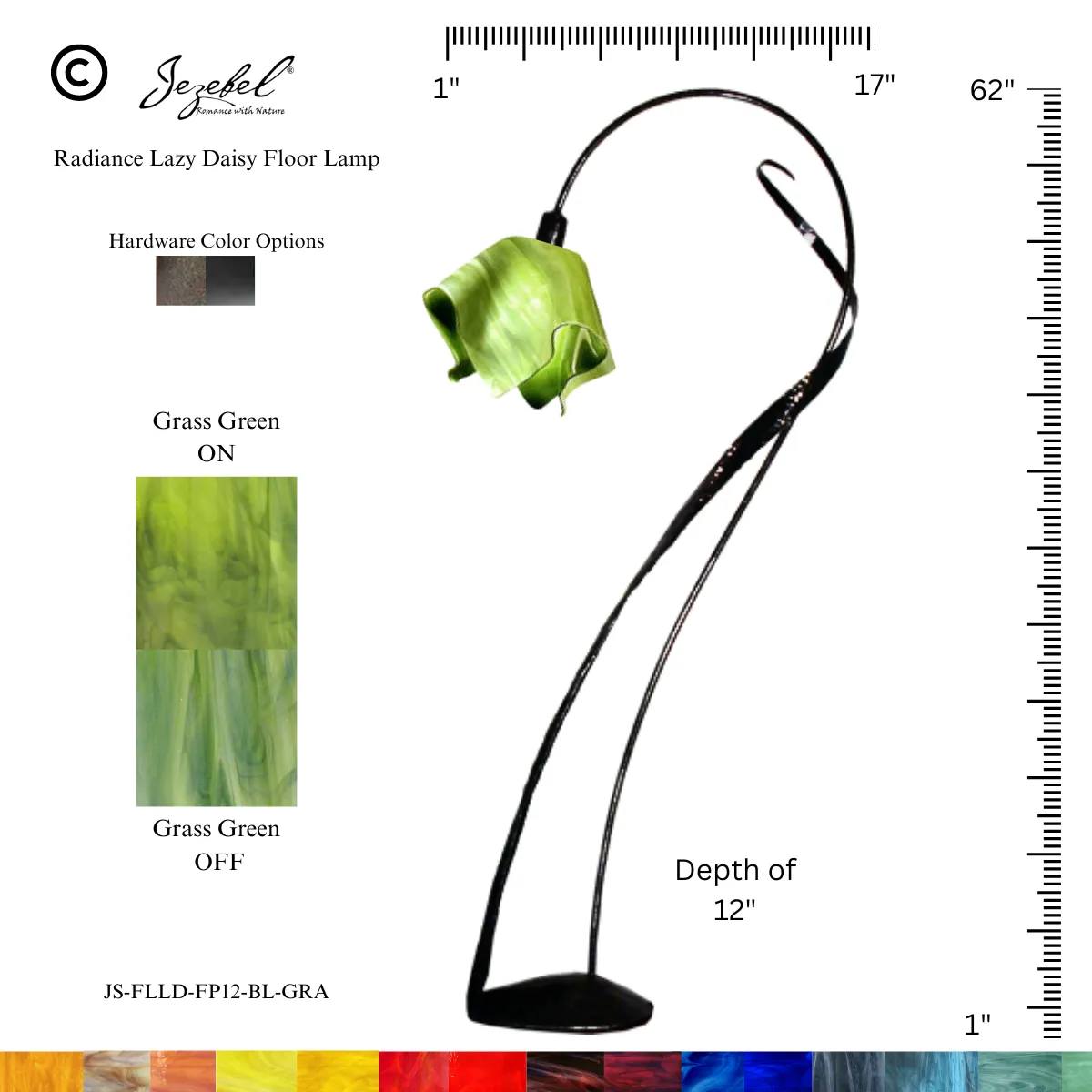Jezebel® Flame Lazy Daisy Floor Lamp