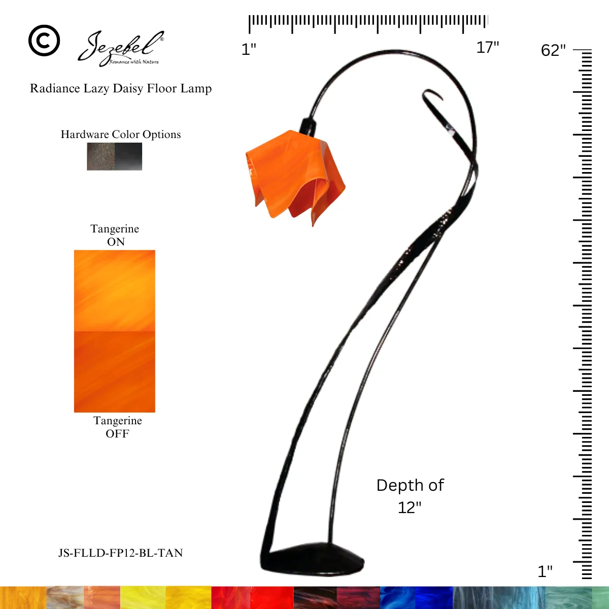 Jezebel® Flame Lazy Daisy Floor Lamp