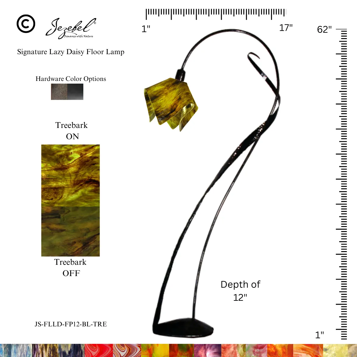 Jezebel® Flame Lazy Daisy Floor Lamp