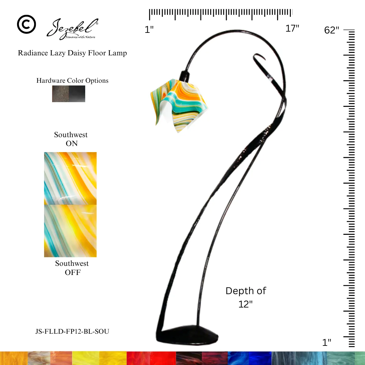 Jezebel® Flame Lazy Daisy Floor Lamp