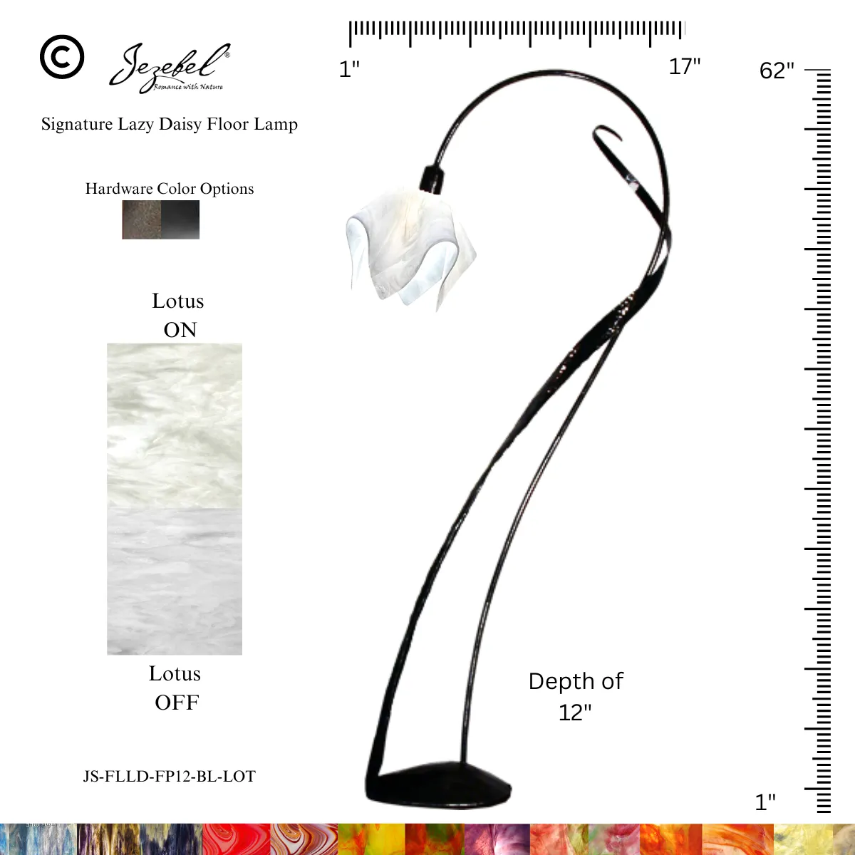 Jezebel® Flame Lazy Daisy Floor Lamp