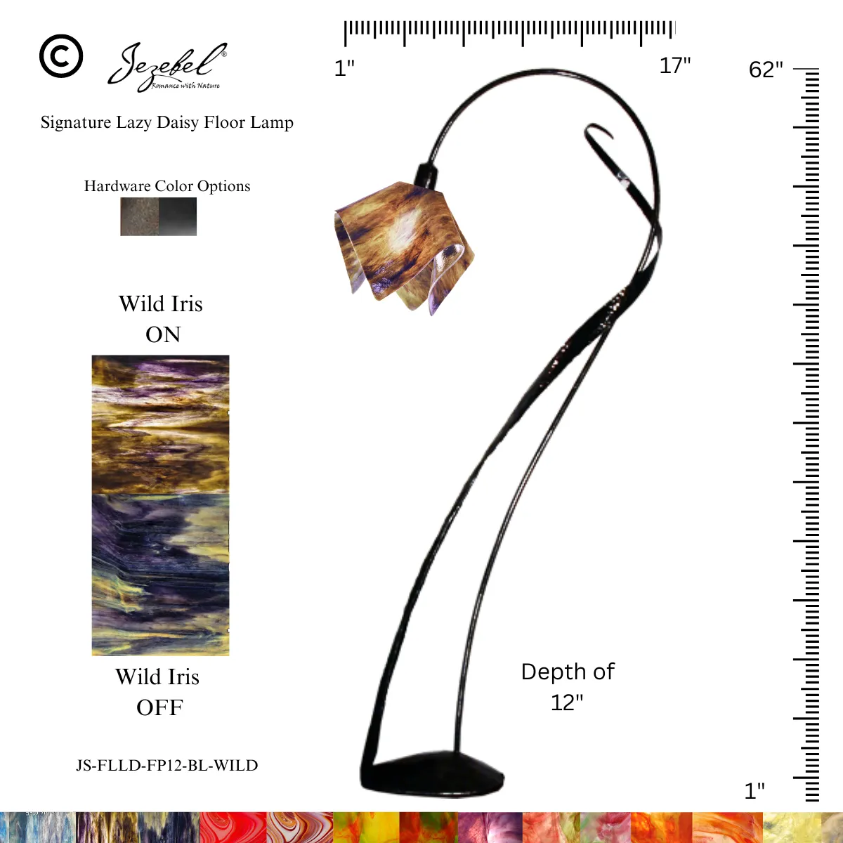 Jezebel® Flame Lazy Daisy Floor Lamp