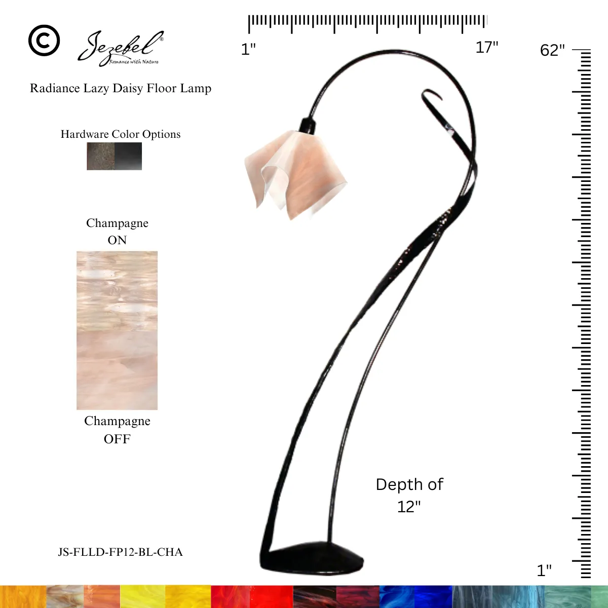 Jezebel® Flame Lazy Daisy Floor Lamp