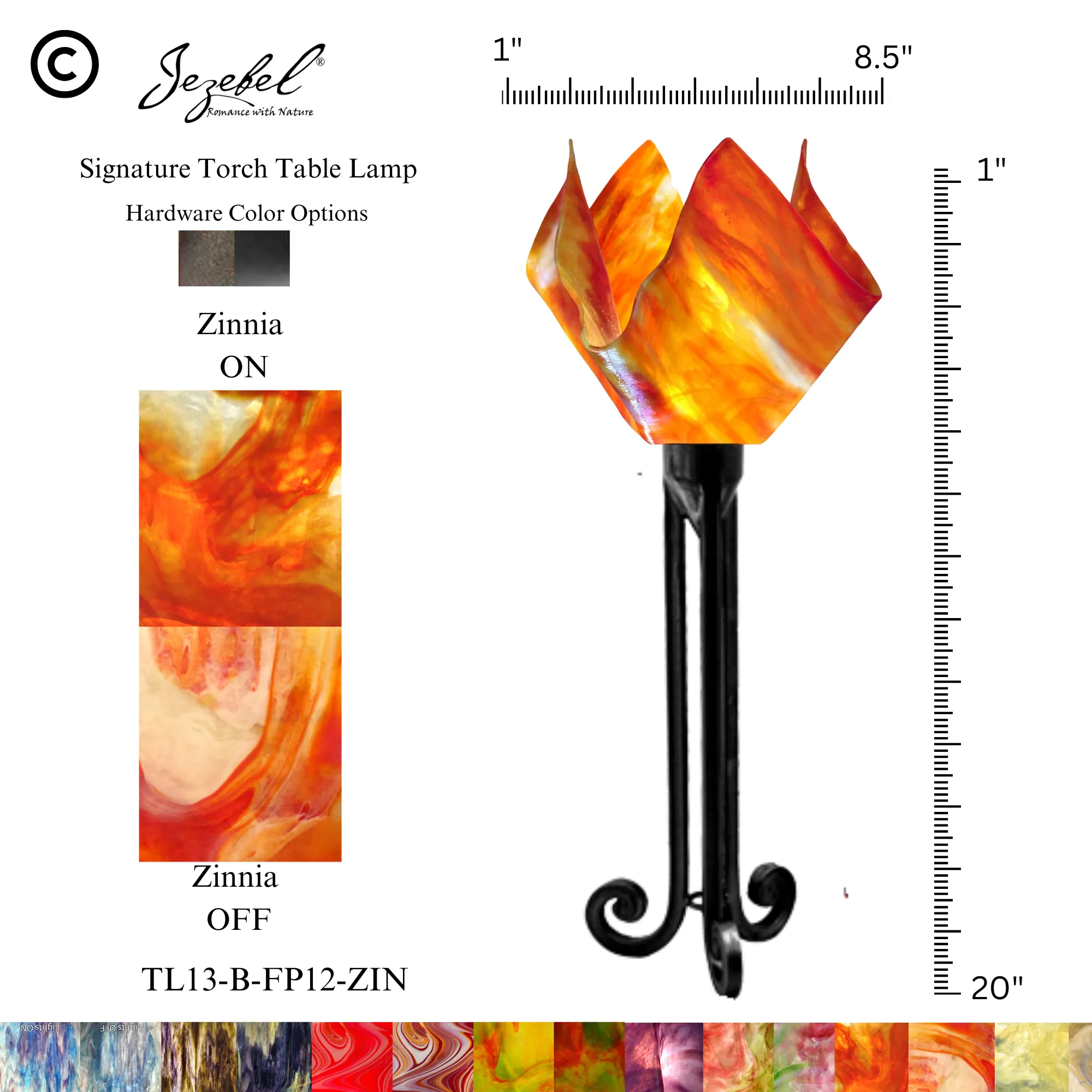 Jezebel® Flame Torch Table Lamp