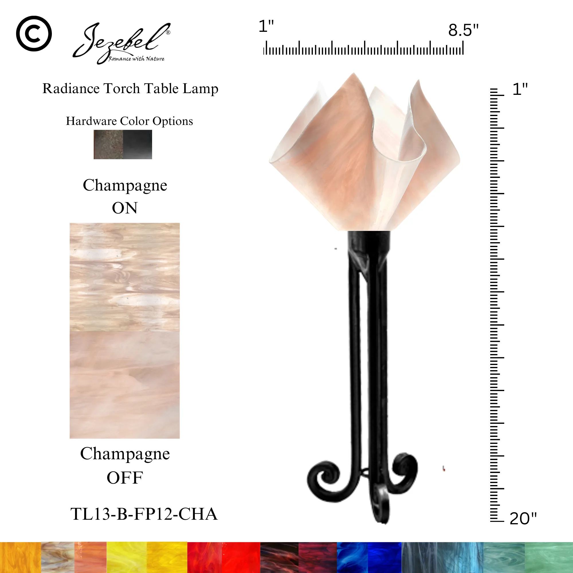 Jezebel® Flame Torch Table Lamp