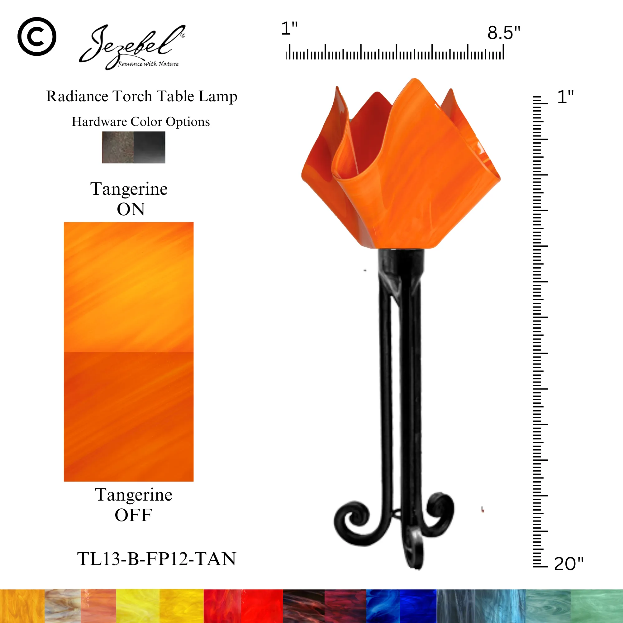 Jezebel® Flame Torch Table Lamp