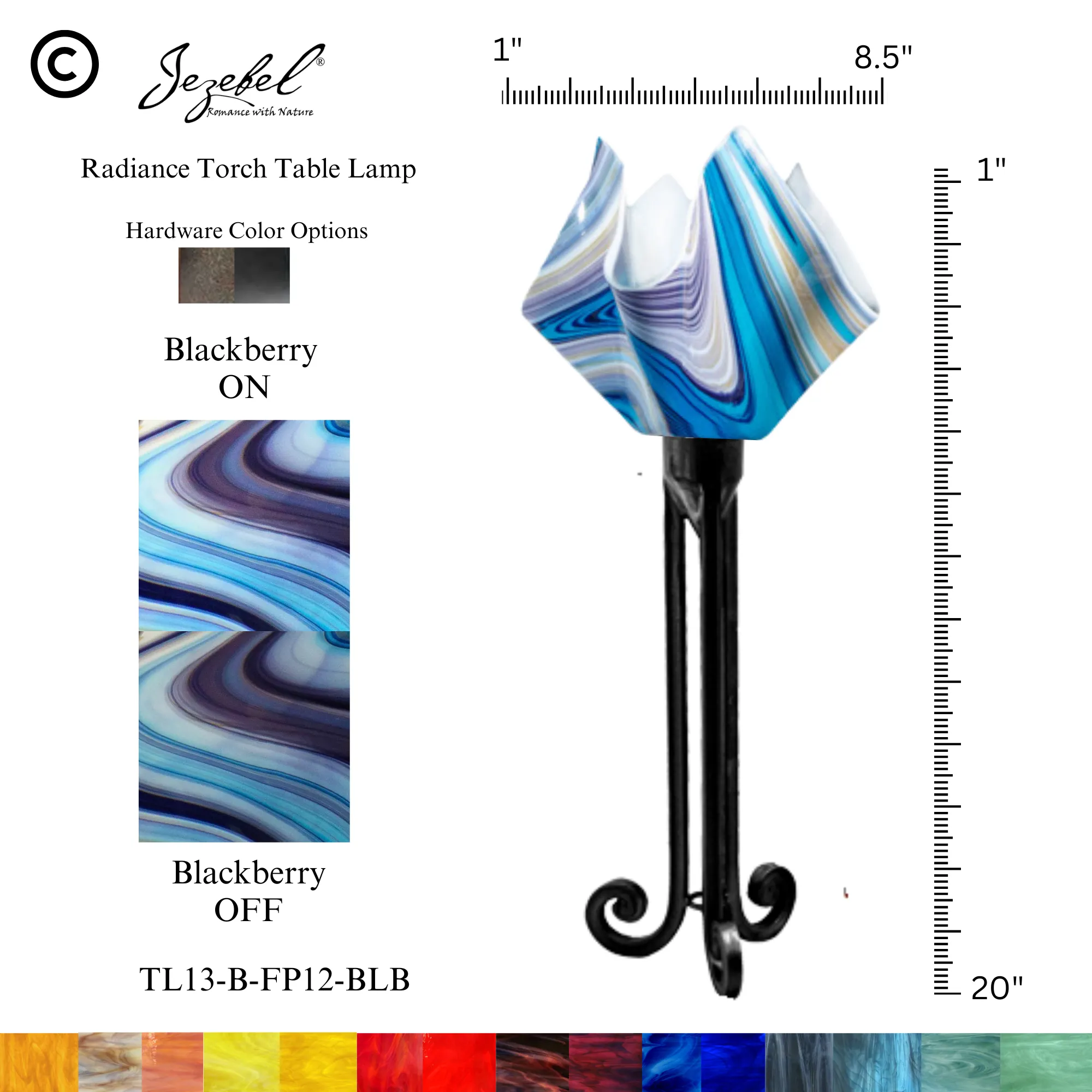 Jezebel® Flame Torch Table Lamp