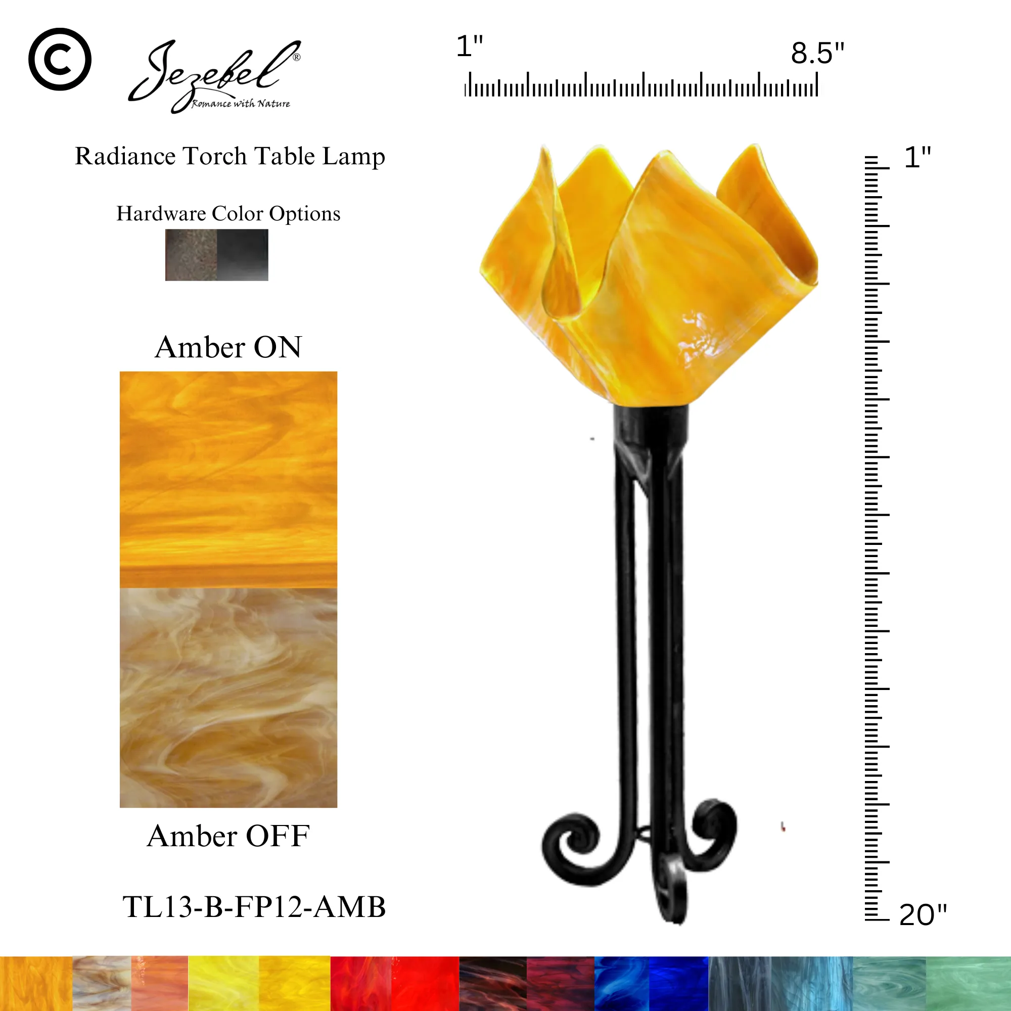 Jezebel® Flame Torch Table Lamp