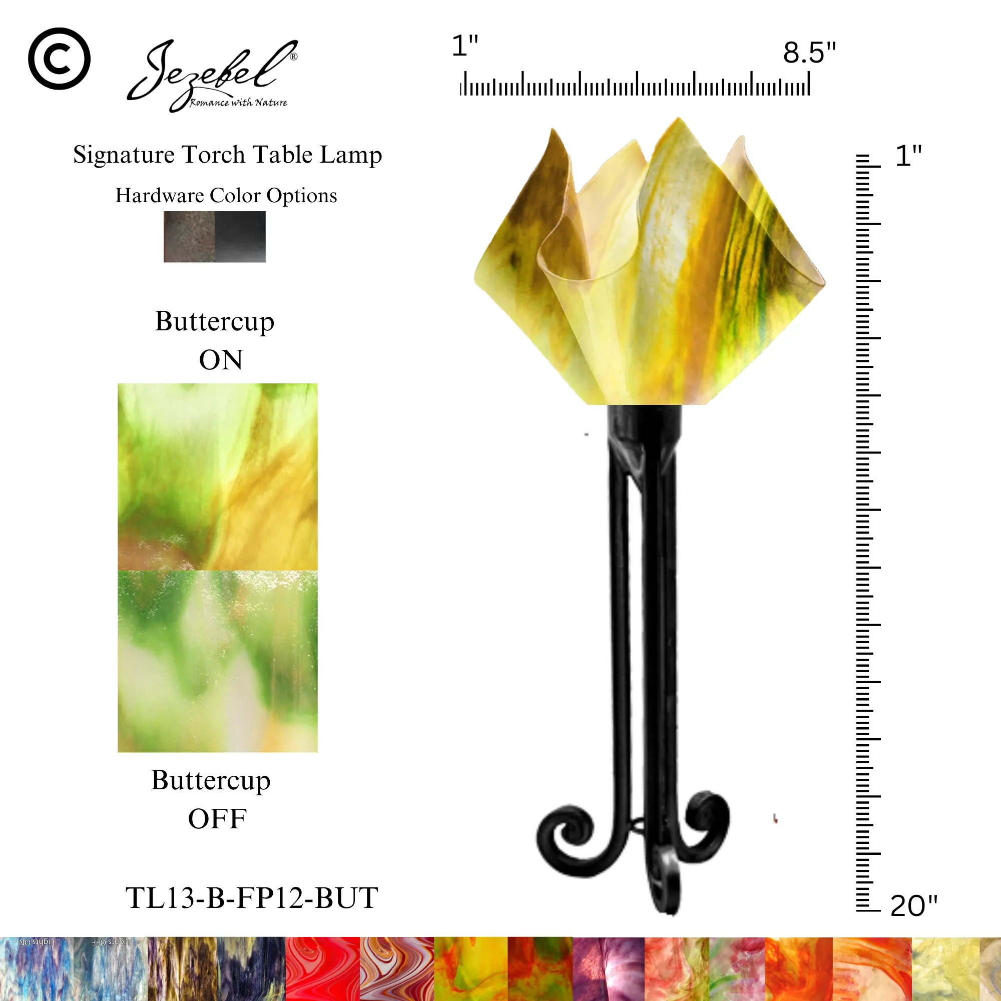 Jezebel® Flame Torch Table Lamp