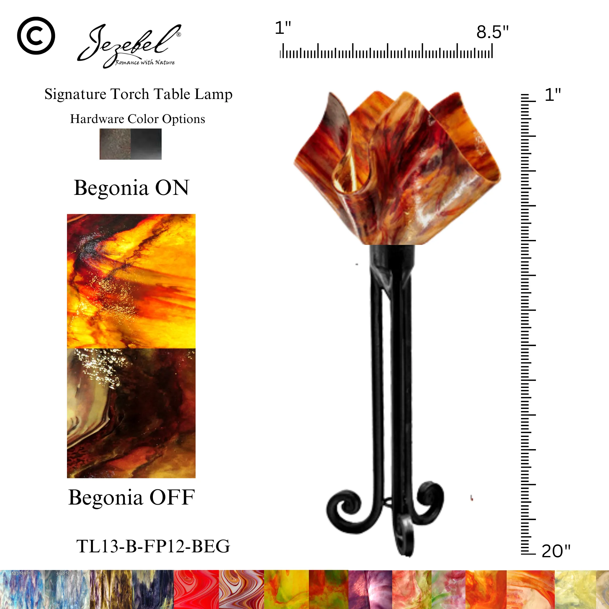 Jezebel® Flame Torch Table Lamp